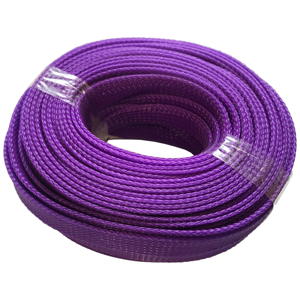 SLV.15 15mm Braided Cable Sleeve Solid Violet 20m Pack