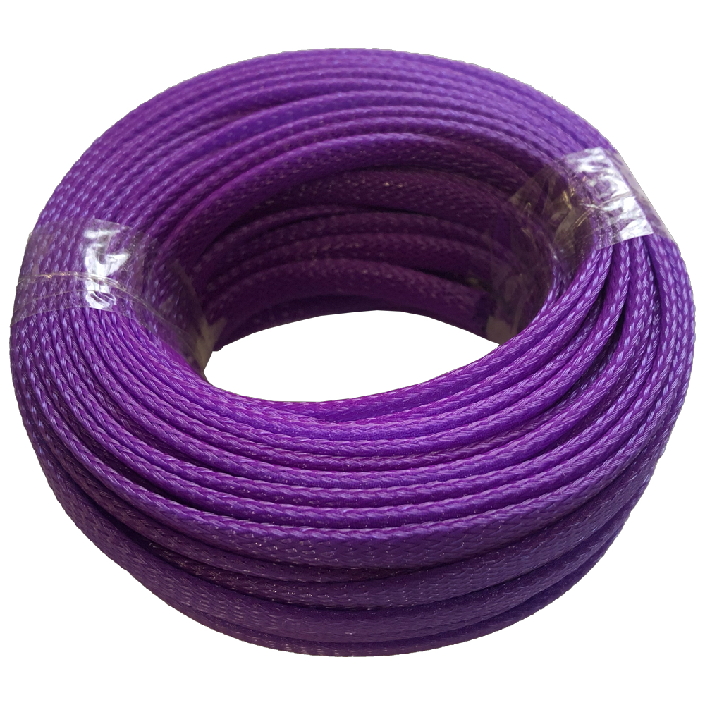 SLV.8 8mm Braided Cable Sleeve Solid Violet 20m Pack