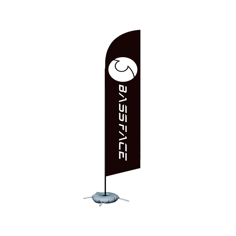 BFF.1 Black Standard Logo Beach Flag