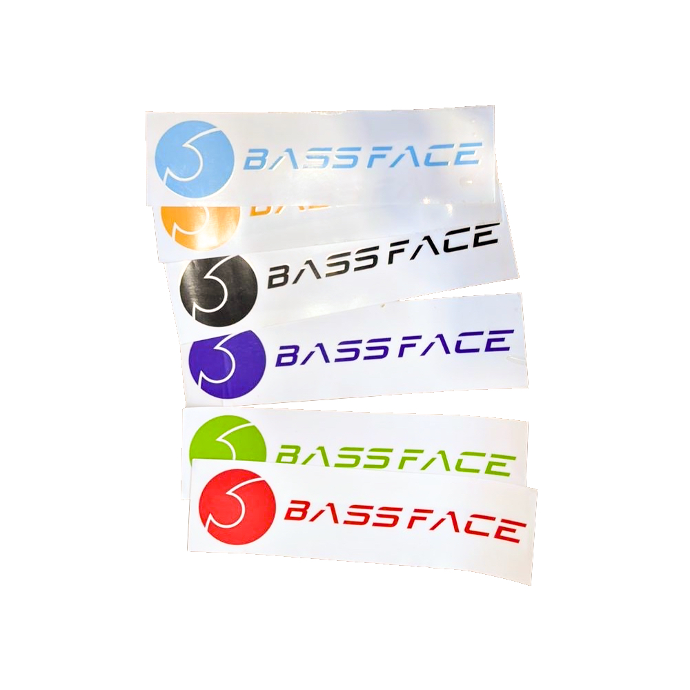 BFS400RD Bassface Red 400mm Window Sticker