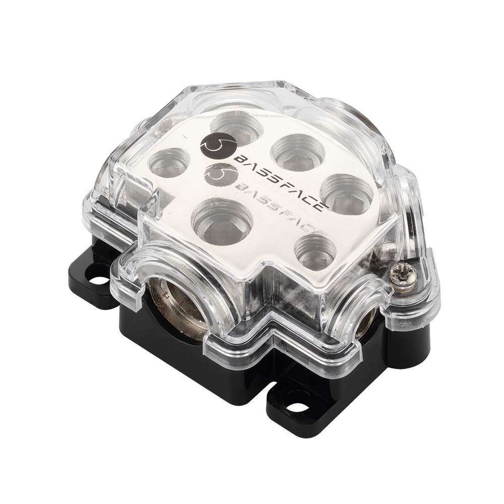 DIS1/5 Nickel Plated Distribution Block - 1x0AWG+1x2AWG+2x4AWG+2x8AWG