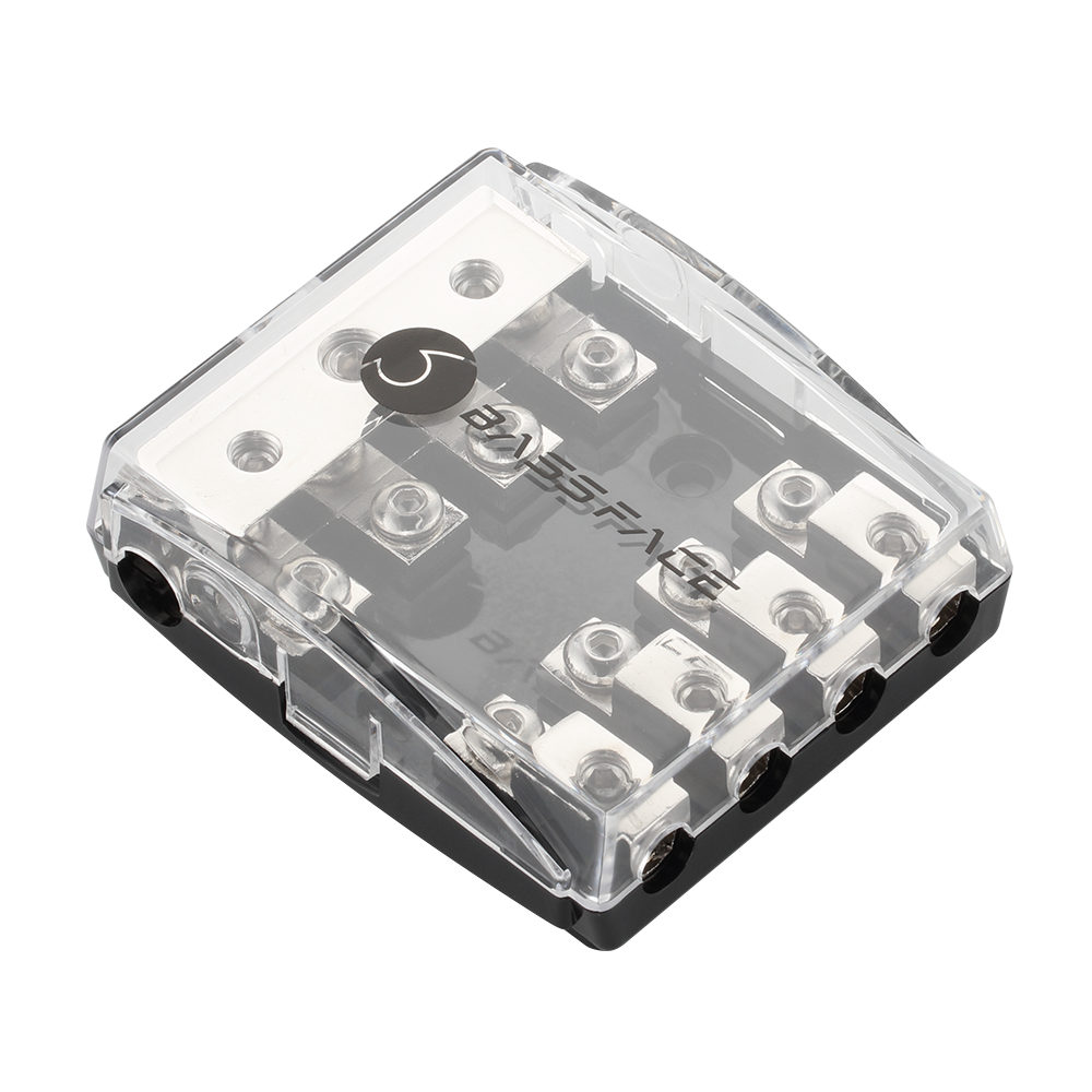 DIS3/4AFS Nickel Plated Distribution Block AFS Fused - 4x8AWG From 1x0AWG+2x4AWG
