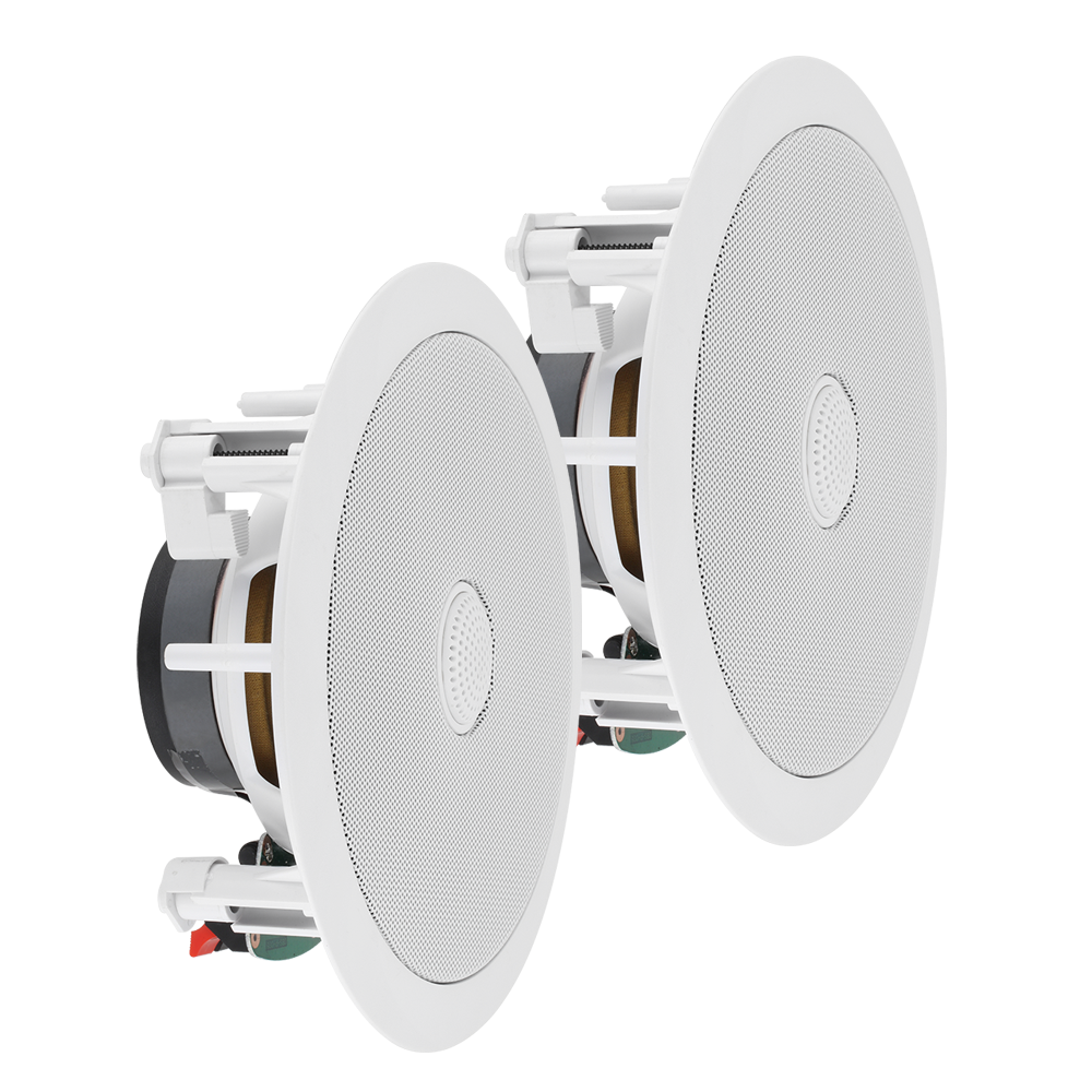 GT Gear GTG-C65 8" 20cm 8Ohm 2x150w RMS 2-Way Home Ceiling Speakers Pair