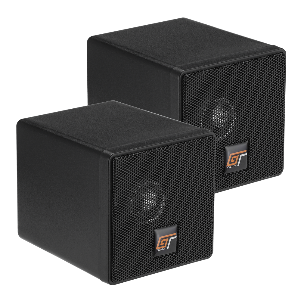 GT Gear GT-KUBE1 8Ohm High Performance Bookshelf Speakers 2x50W RMS Pair