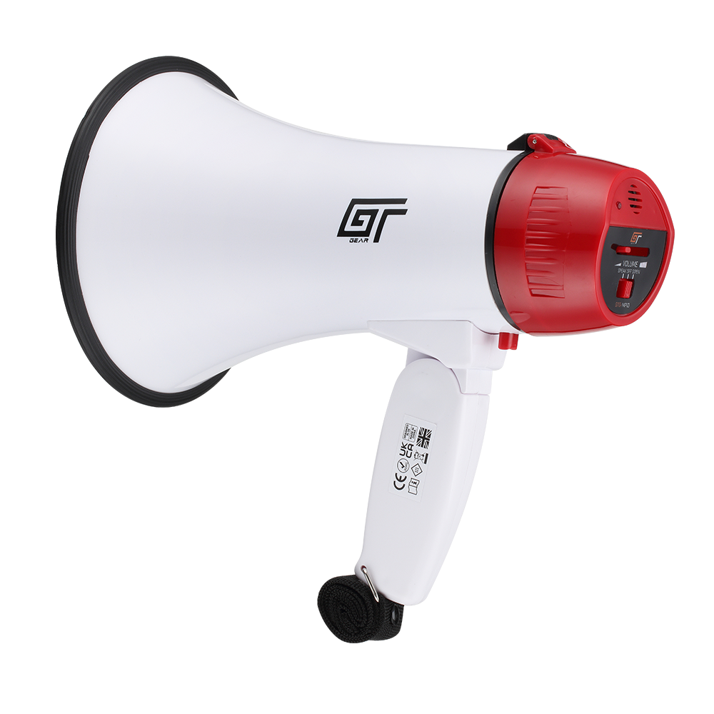 GT Gear GTG-MP10 20W Battery Powered Compact Handheld Briefing Megaphone