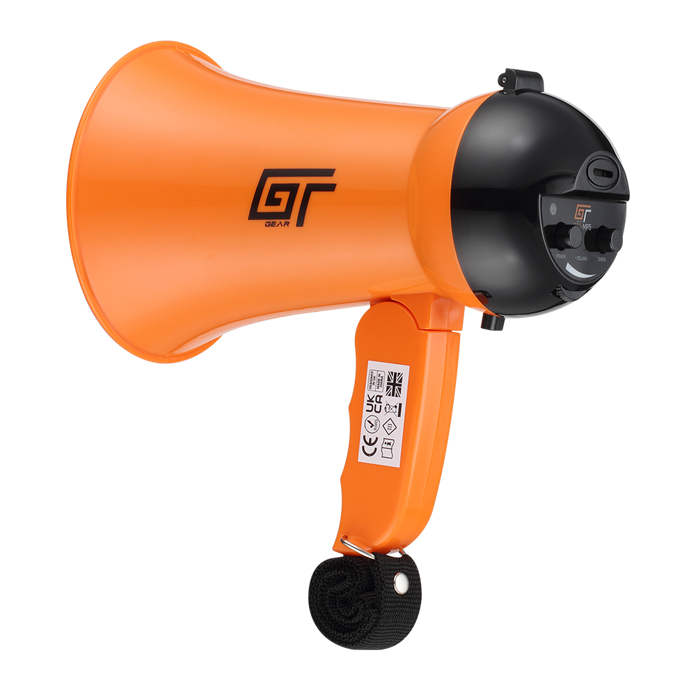 GT Gear GTG-MP5 10W Battery Powered Super Compact Handheld Briefing Megaphone
