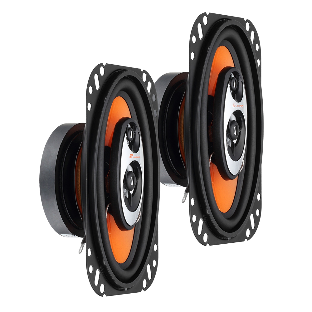 GT Audio GT-FR463 4x6" 10.5x15.5cm 3-Way Coaxial Speakers 2x60W RMS Pair