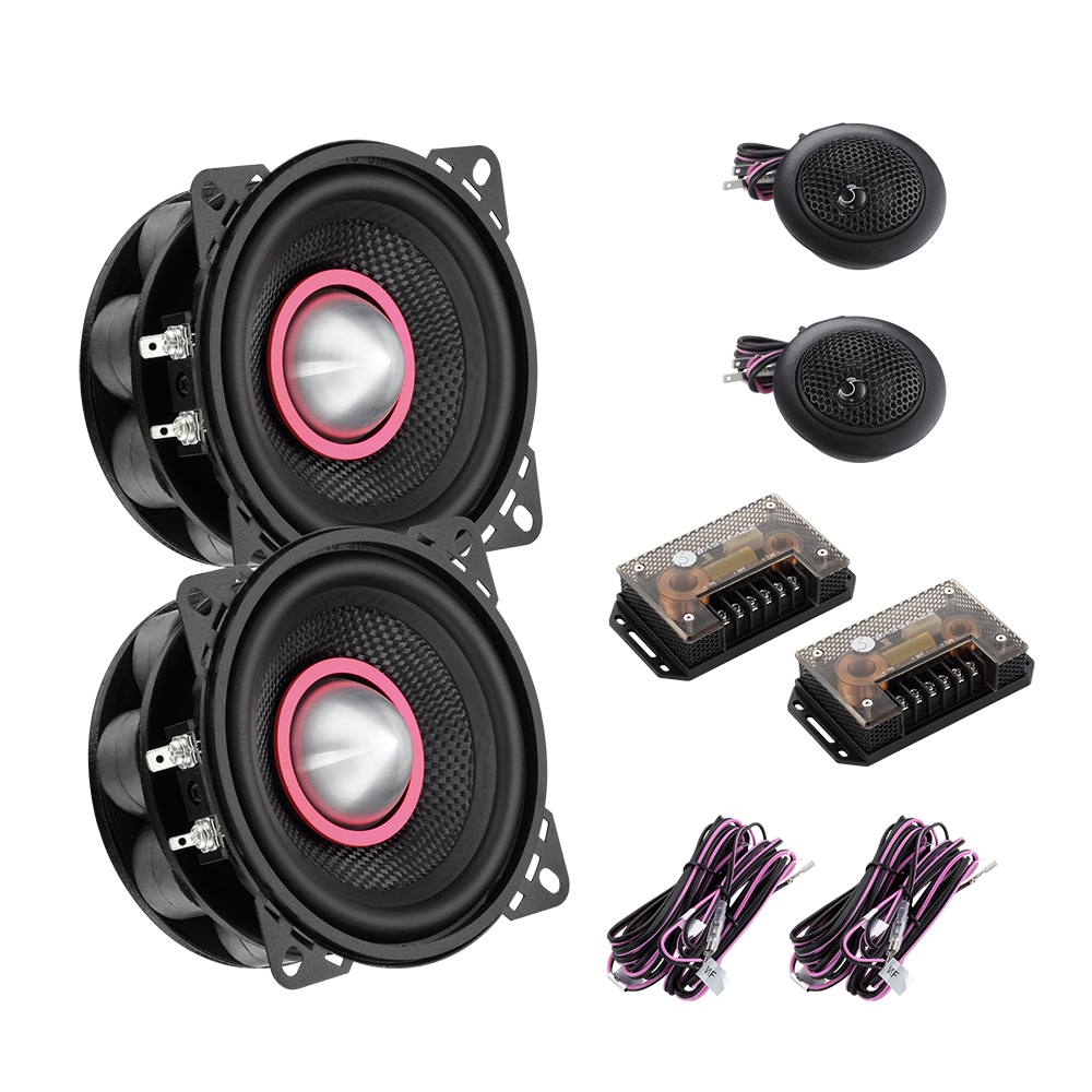 Indy CP4 4'' 10cm 4Ohm Component/Coaxial Midrange & Tweeter System 2x60w RMS Pair