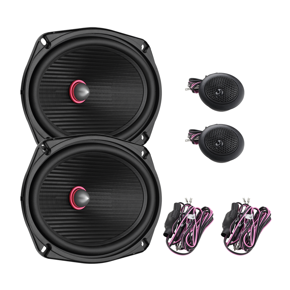 Indy CX69 6x9'' 16.5x23.5cm 4Ohm Component/Coaxial Midrange & Tweeter System 2x80w RMS Pair