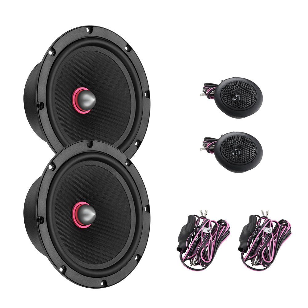 Indy CX6 6.5'' 16.5cm 4Ohm Component/Coaxial Midrange & Tweeter System 2x70w RMS Pair