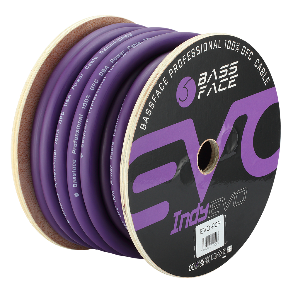 EVO-P0P 100% OFC 0AWG (53mm) Purple Power Cable 4655 Strand 15m Roll