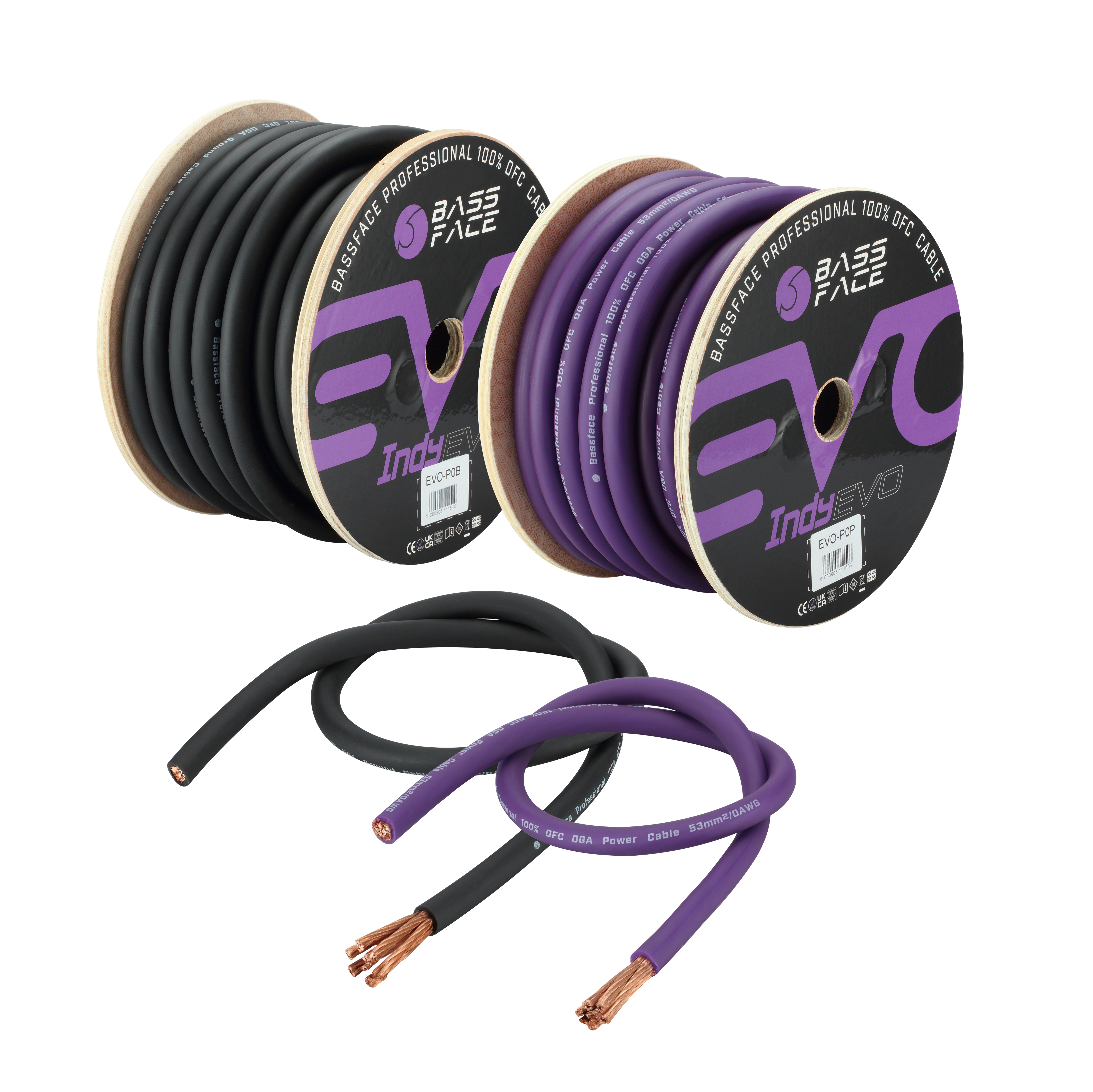 EVO-P0P 100% OFC 0AWG (53mm) Purple Power Cable 4655 Strand 15m Roll