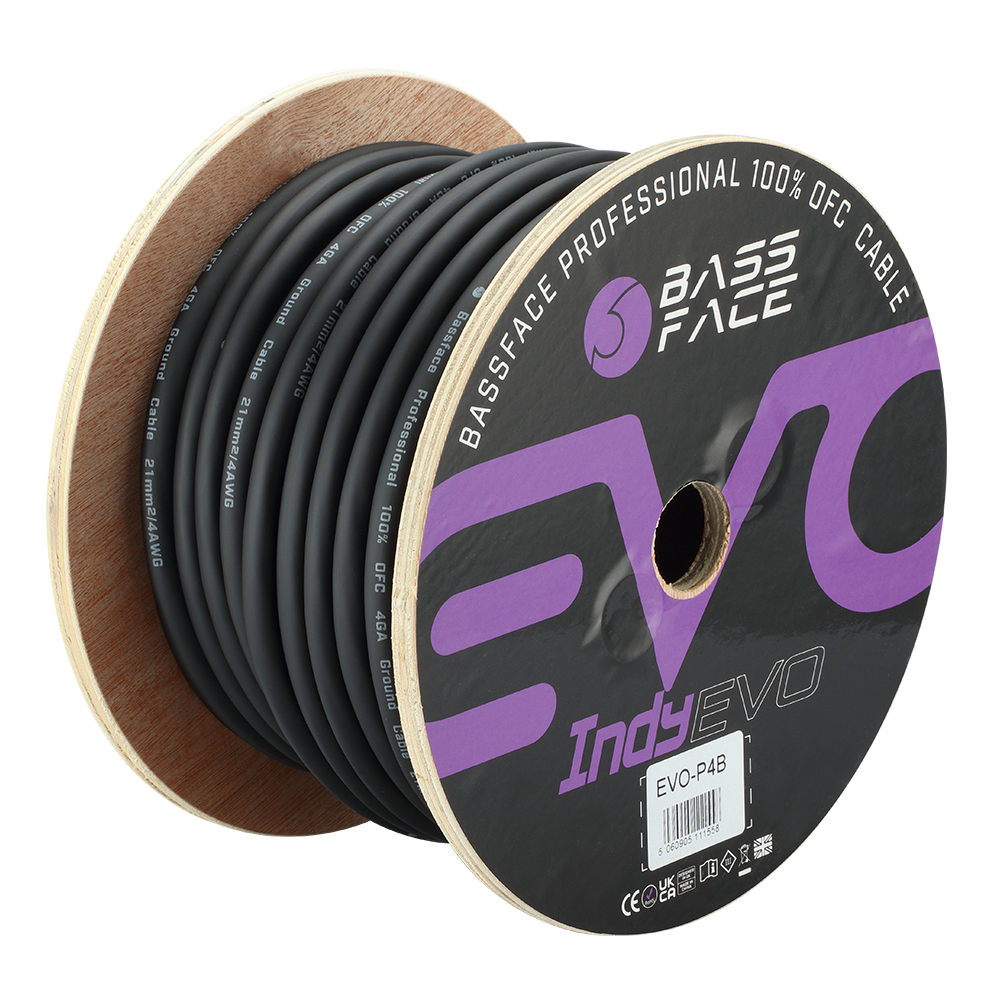 EVO-P4B 100% OFC 4AWG (21mm) Black Earth Cable 1862 Strand 30m Roll