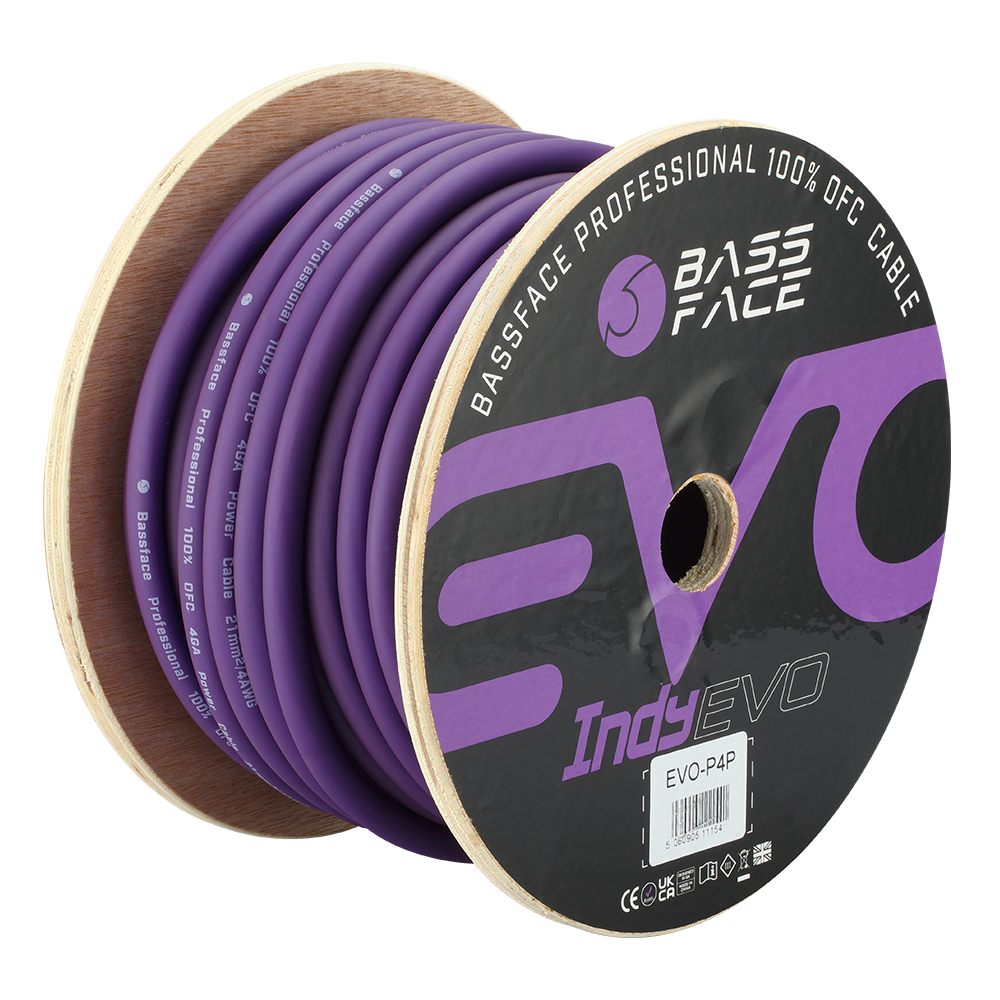 EVO-P4P 100% OFC 4AWG (21mm) Purple Power Cable 1862 Strand 30m Roll