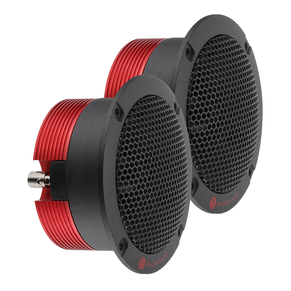 Team TW/Red 4Ohm 130w RMS High Power Compact Neodymium Compression Type Tweeters (Pair)